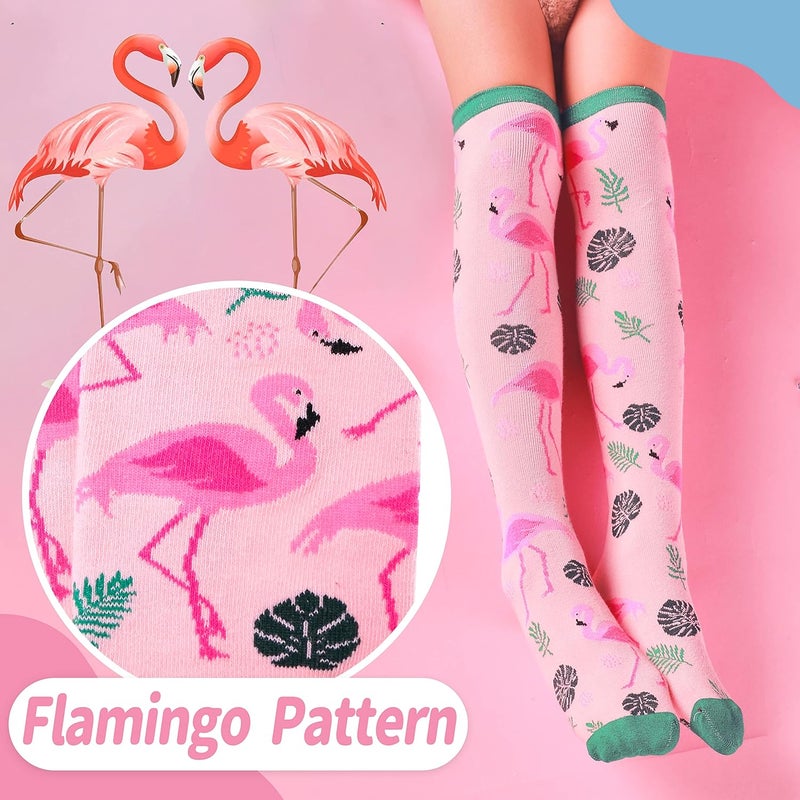 ANTSANG Kids Girls Knee High Socks Long Boot Crazy Silly Fun Gift Cute Tall Animal Socks for Child 6 Pairs - Image 3